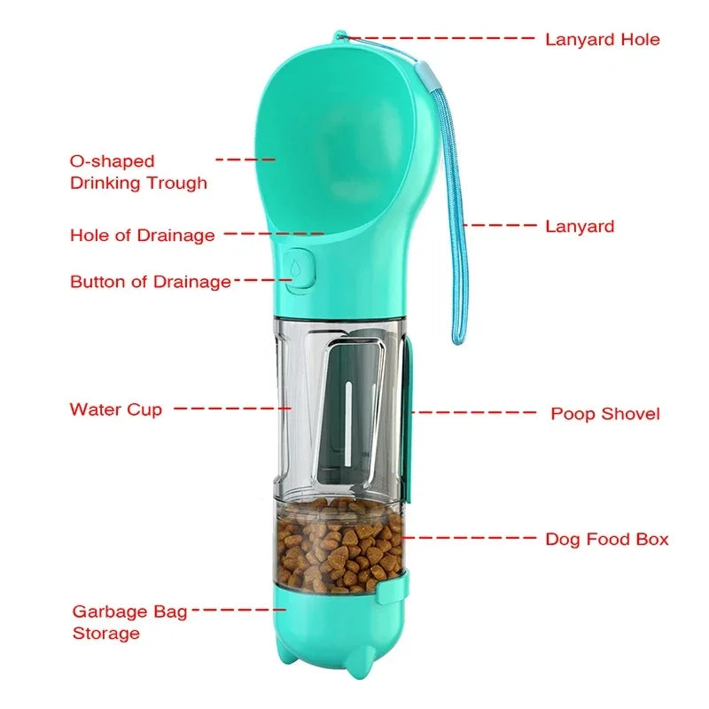 Portable cat and dog water bottle